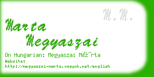 marta megyaszai business card